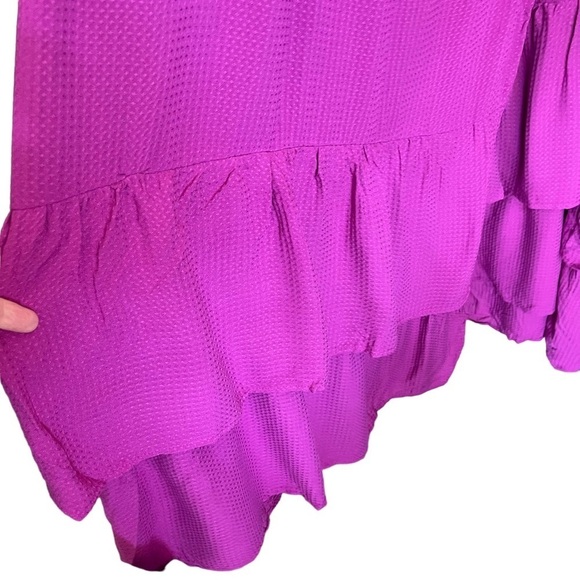 KNOX Rose Raspberry Verbena Long Sleeve Wrap Dress 3X True Wrap Midi Length - Picture 10 of 13